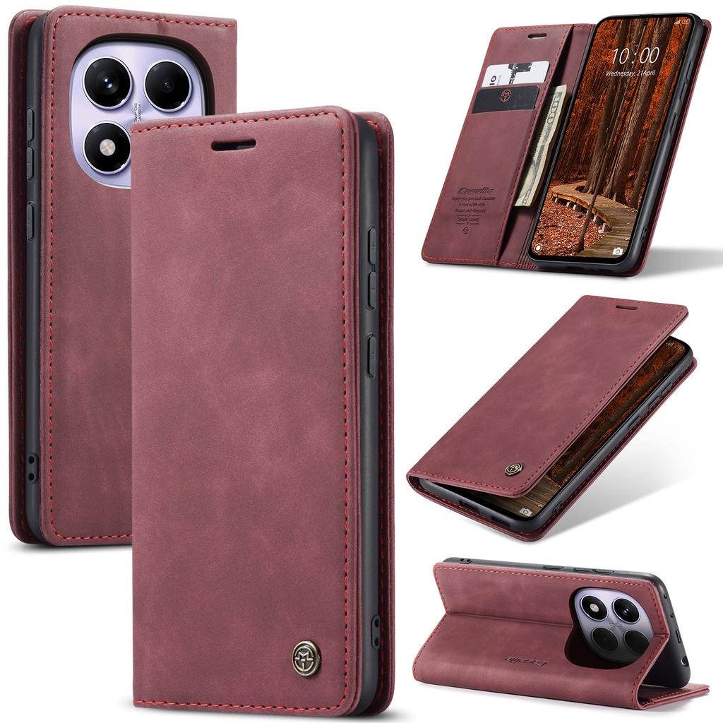 Für Xiaomi Redmi Note 14 Pro 4G Brieftaschenhülle CASEME 013 Serie PU Leder Handyhülle Ständer