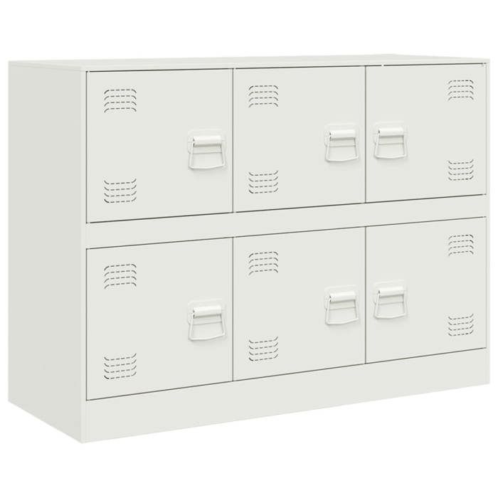 VidaXL Buffet White 99x39x73 Cm Steel, Cabinet, Cupboard, Highboard, Sideboard, Storage Cabinet, Organizer 841798