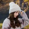 New Velvet Thickened Ear Protector Hat Women's Autumn and Winter Solid Color Cold-proof Knitted Wool Hat Cycling