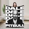 Pitbull Mr. Weltweit Flanelldecke Winter Mr Worldwide Weiche Überwurfdecke Mädchen Jungen Outdoor Neuheit Bettdecke Sofa Bettbezug