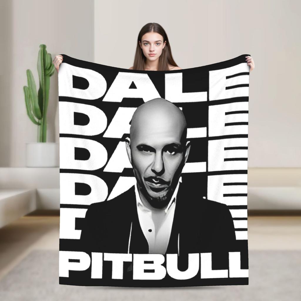 Pitbull Mr. Weltweit Flanelldecke Winter Mr Worldwide Weiche Überwurfdecke Mädchen Jungen Outdoor Neuheit Bettdecke Sofa Bettbezug