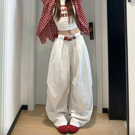 Uncle Carrot Women's Quick-Dry Striped Wide-Leg High-Waisted Sports Pants - Spring 2025 Collection