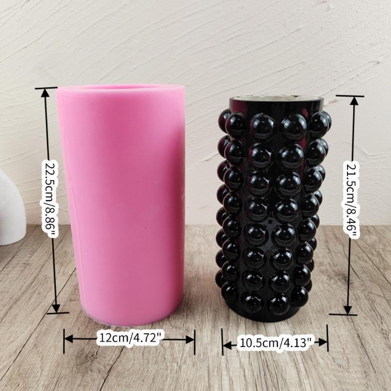 Nonstick Bubble Cylinder Vase Silicone Mold Pen Holder Epoxy Resin Mold Desktop Decoration Mold for DIY Craft Ornament