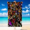 Quick Dry Beach Towel Basketball Pattern, Lightweight Absorbent Towel for Pool Beach Vacation Use