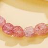 Strawberry Quartz & Large Pearl Adjustable Bracelet: Sweet Girl Light Luxury Design