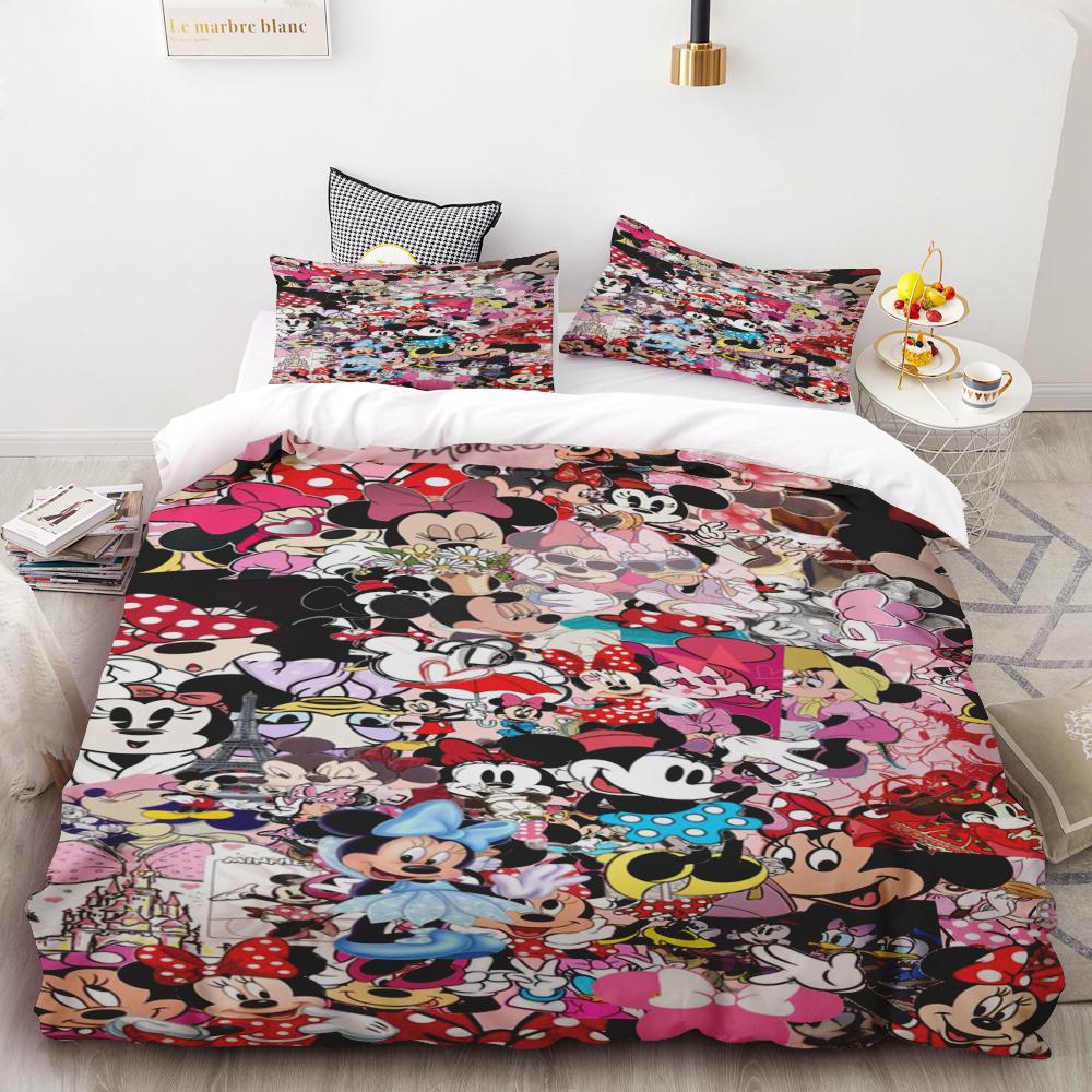 Mickey Minnie Mouse Cartoon Duvet Cover Soft Breathable Bedding Custom Made Home Baby Bedroom Comforter Warm Gifts Queen/King