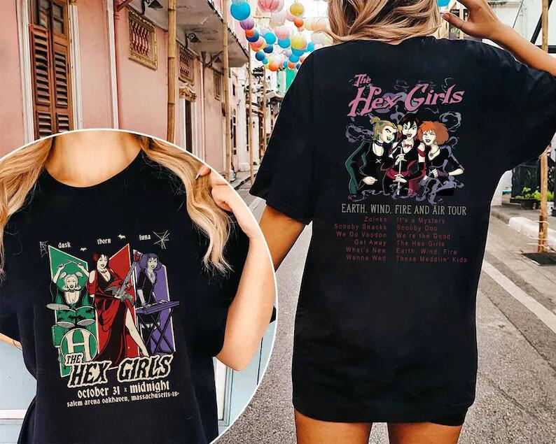 The Hex Girls Rock Band Music 2 Sides T-shirt The Hex Girls 2026Shirt 2 sided S