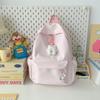 Summer Korean version fresh solid color casual size backpack large capacity primary and secondary school students go out to play small backpack