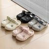 3827 Fingerprint Hole Shoes Women's Summer Versatile Outer Wear Non-slip Thick-soled Sandals Couple Personality Beach Bag Head Slippers