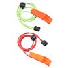 Outdoor Camping Hiking Whistle with Lanyard Rope Plastic Survival Emergency Tool