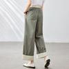 Sweet Japanese Casual Pants for Women In Summer New Style Trousers with Pure Cotton Patch Age Reduction Literary and Fresh Straight Pants