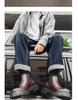 Men's Black & Brown Chelsea Boots - Thick Sole, High-Top Martin Style, British Fashion 2113