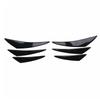 6pcs Universal Gloss Black Car Auto Front Bumper Fins Spoiler Canards Refit