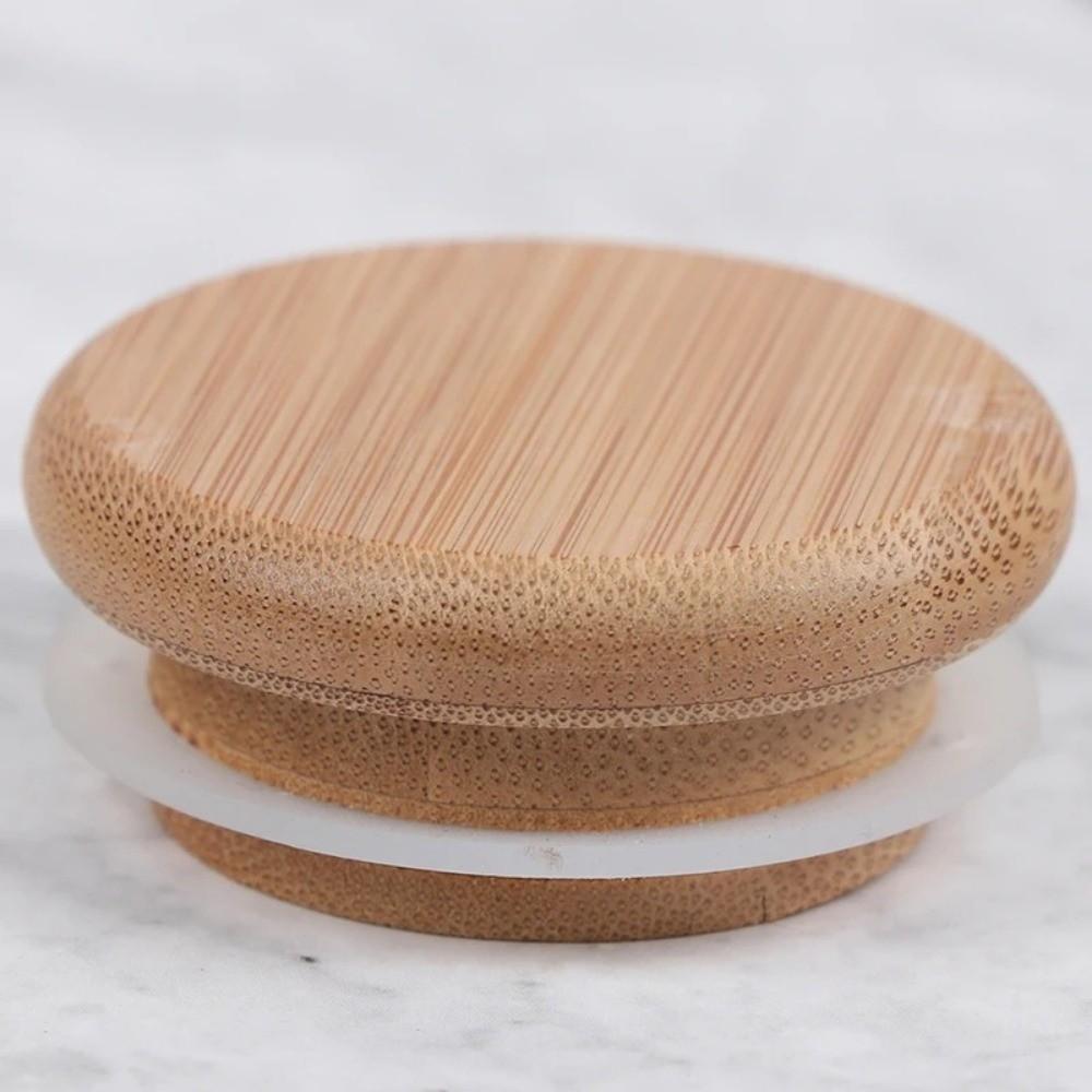Tampas de Bambu Reutilizáveis Tampas para Conservas de Frascos Sem Vazamento Coberturas de Madeira Portáteis Suprimentos para Frascos de Bebida