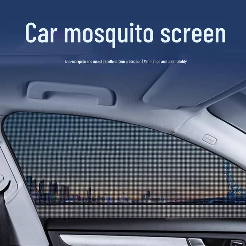 Universal Car Sunshade: Anti-Mosquito Mesh, Heat Insulation, Privacy Blackout, Sun Protection Window Curtain.