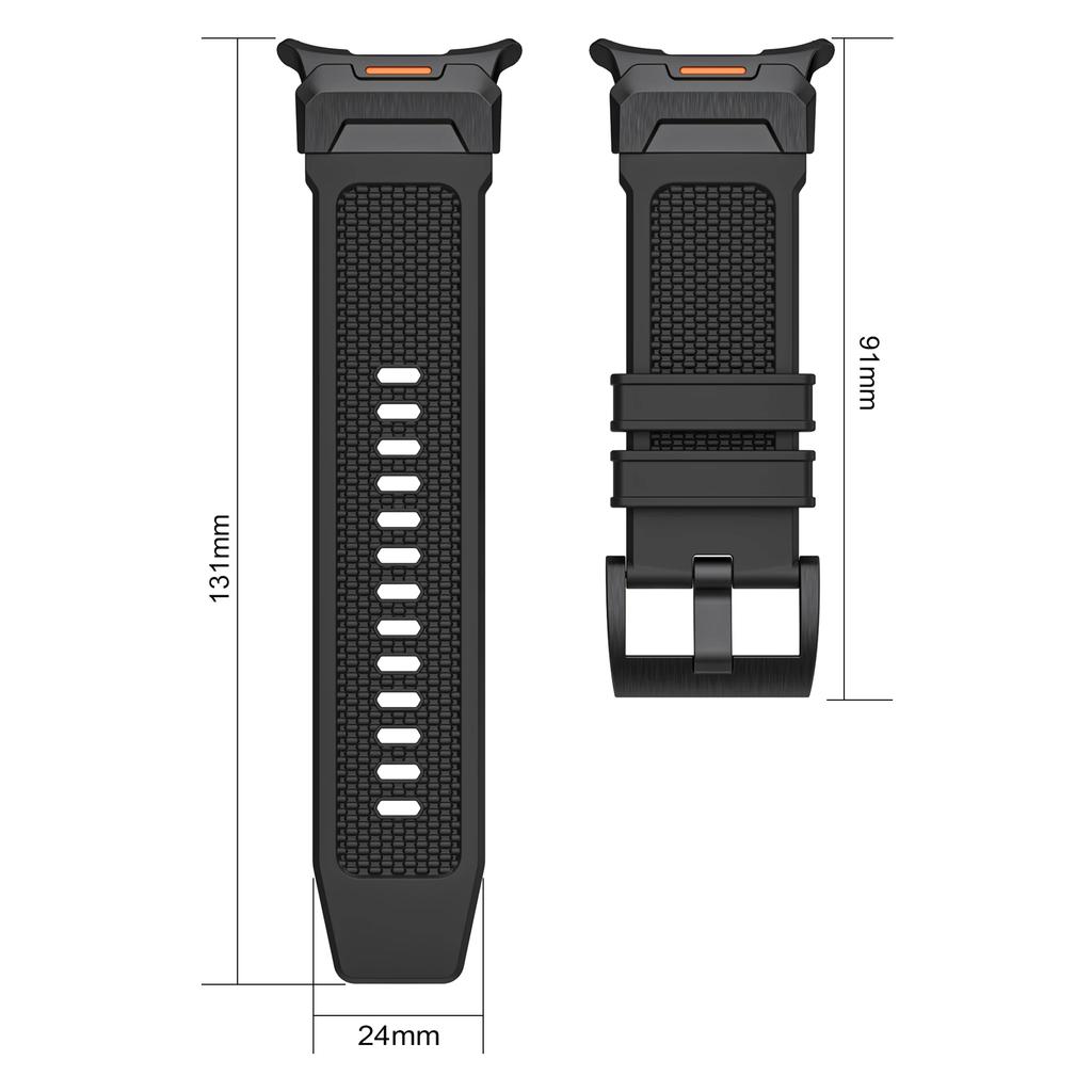 Metal+Rubber Strap for Samsung Galaxy Watch Ultra 47mm Sports Wristband Bracelet for Samsung Galaxy Watch 7 Ultra 47mm Band