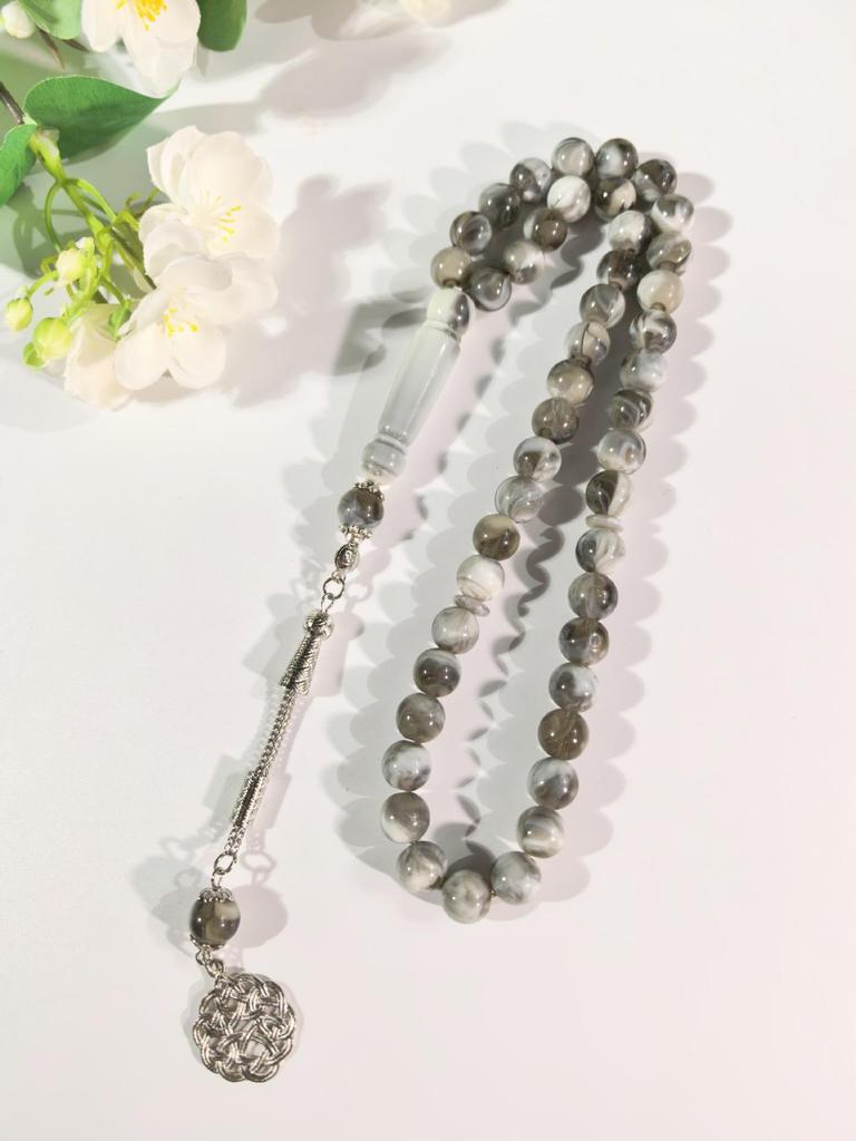 Handmade Resin Prayer Beads - Muslim Rosary with Handheld Beaded Design