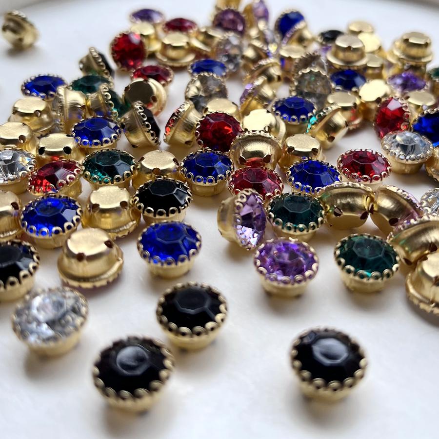25 kusů náhodných smíšených barev 11mm šicí kamínkové diy šaty zdobené bižuterními doplňky Křišťálové kamínky