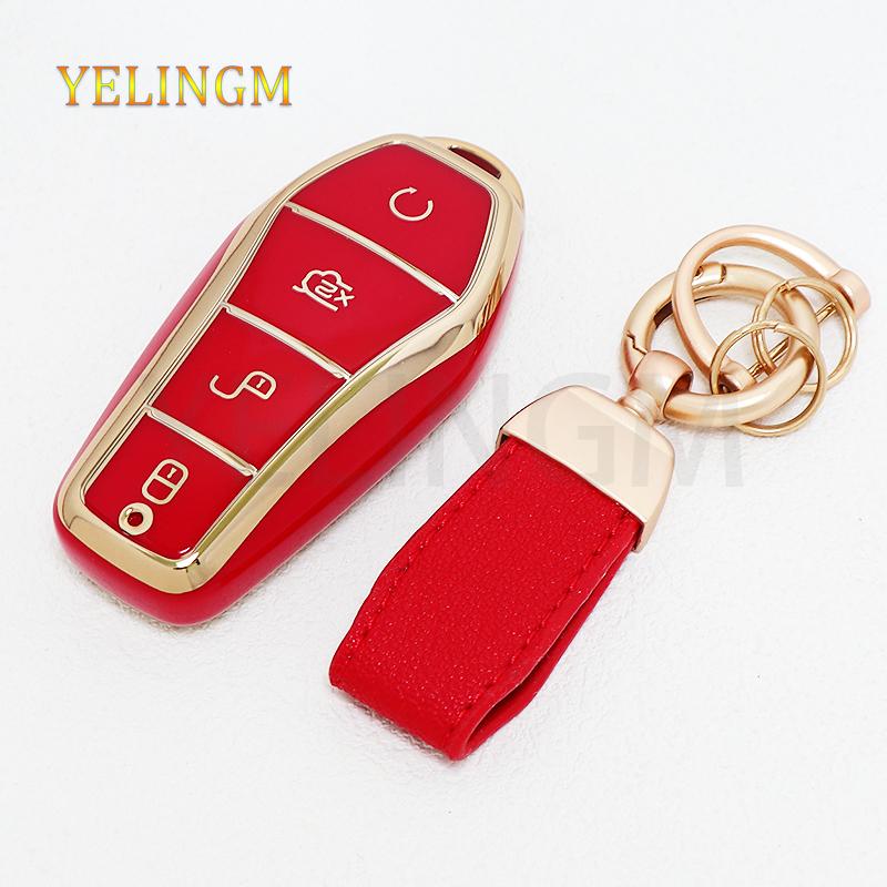 Tpu Car Key Case Cover Shell For Byd Song Plus Atto 3 Han Ev Tang Dm Qin Seal Dolphin Remote Fob Holder Keychain Accessories
