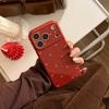Suitable for Apple 16 Mobile Phone Case Iphone17promax Burgundy Bow 13 Retro Simple 14 Anti-fall 17 Soft Shell