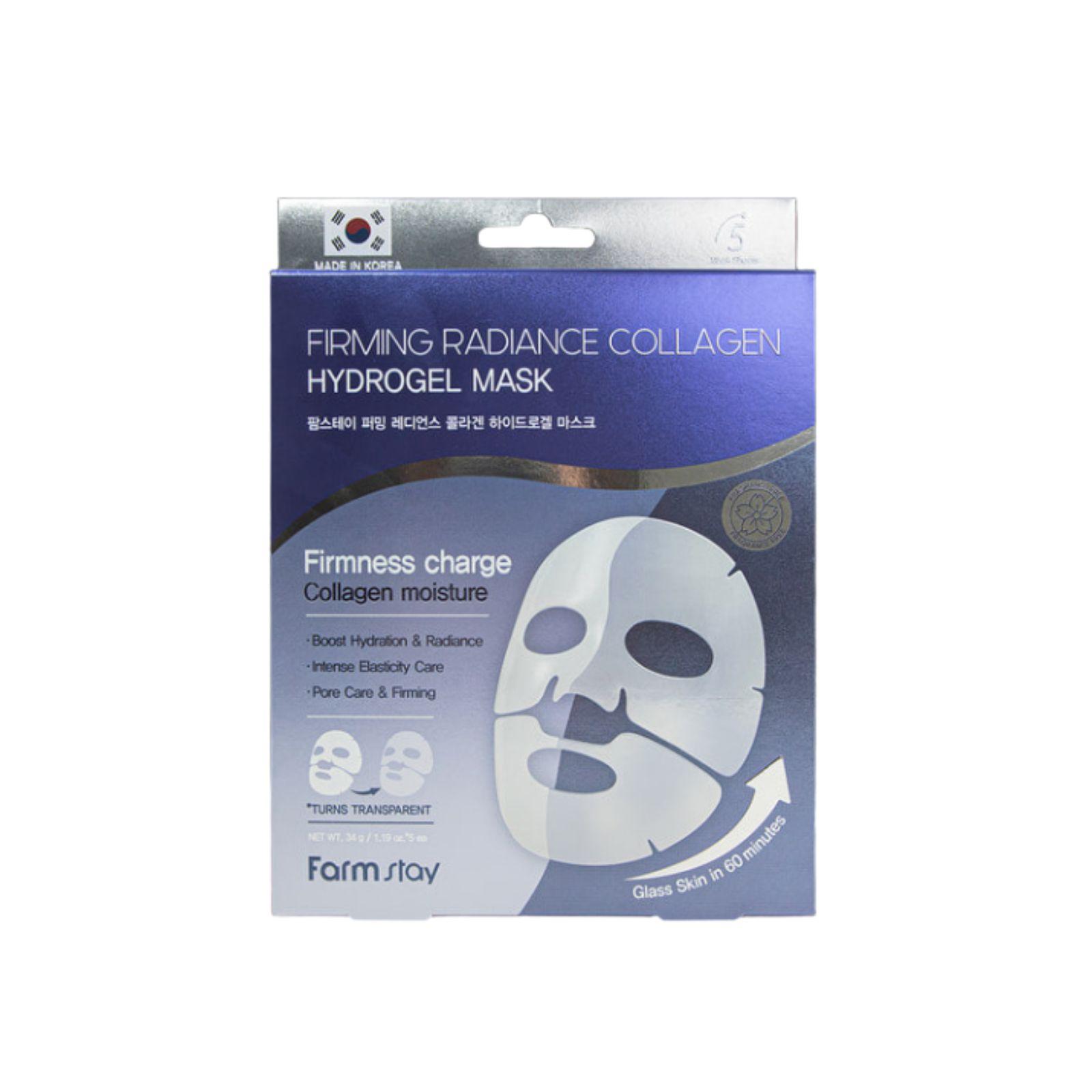 Farmstay Firming Radiance Collagen Hydrogel Mask (1 Box / 5 Sheets) 35g (1.19 oz.) 1ea