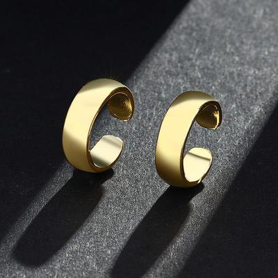 Korean Version of Fashion Temperament Without Ear Piercings, Smooth Round Earrings, Earclips, Women's Bone Clips