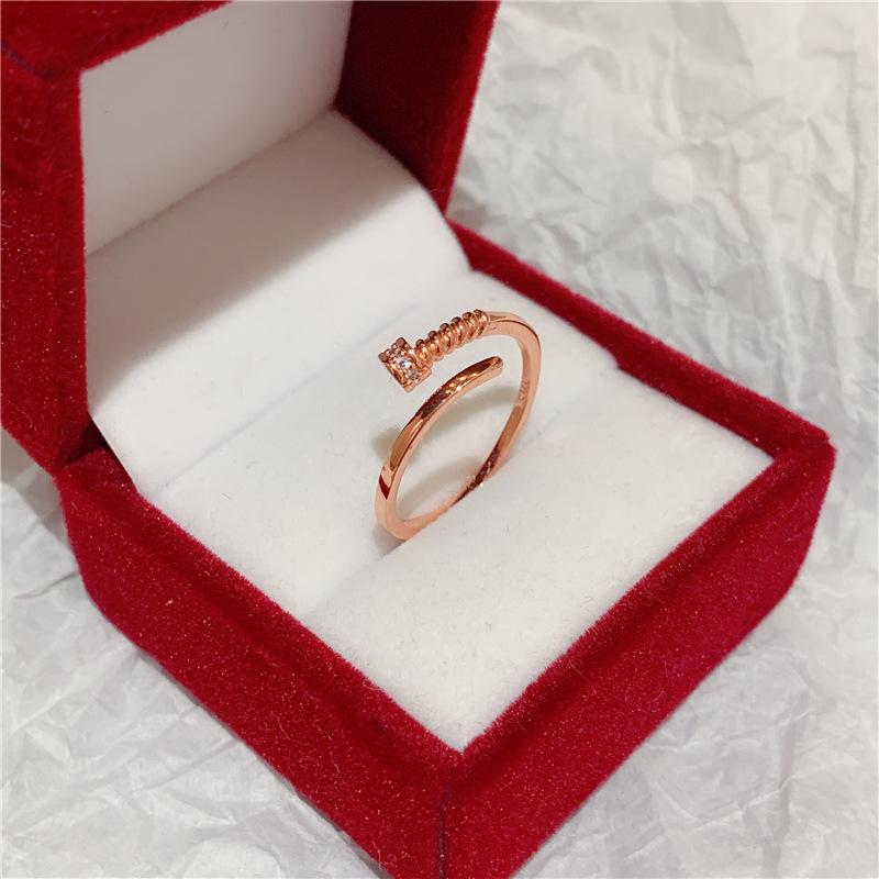 

Design Sense Xiaoxiangfeng Nail Ring Women s Personality Opening Ring New Trendy Ring adjustable open ring
