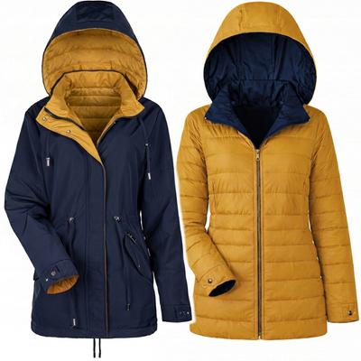 Zweiseitige Damen Frühjahrs Parka Jacke 3 Farben Übergangs S