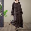 Sukienka damska z długim rękawem, bawełniana, w stylu vintage, w kwiaty, nowość, plus size, casualowa, luźna, wiosenna, jesienna