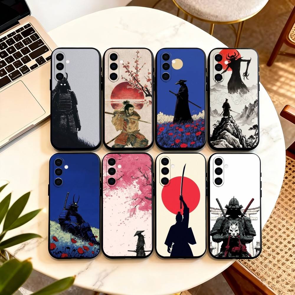 Japanischer Bushido Samurai Japan Handyhülle Für Samsung Galaxy A73,A72,A71,A70,A53,A52,A51,Andere Weiche Schwarze Hülle