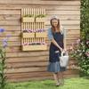 Wall-Mounted Planter Vegetable Garden with 5 Removable Solid Wood Boxes Trellis 60 X 16 X 100 Cm
