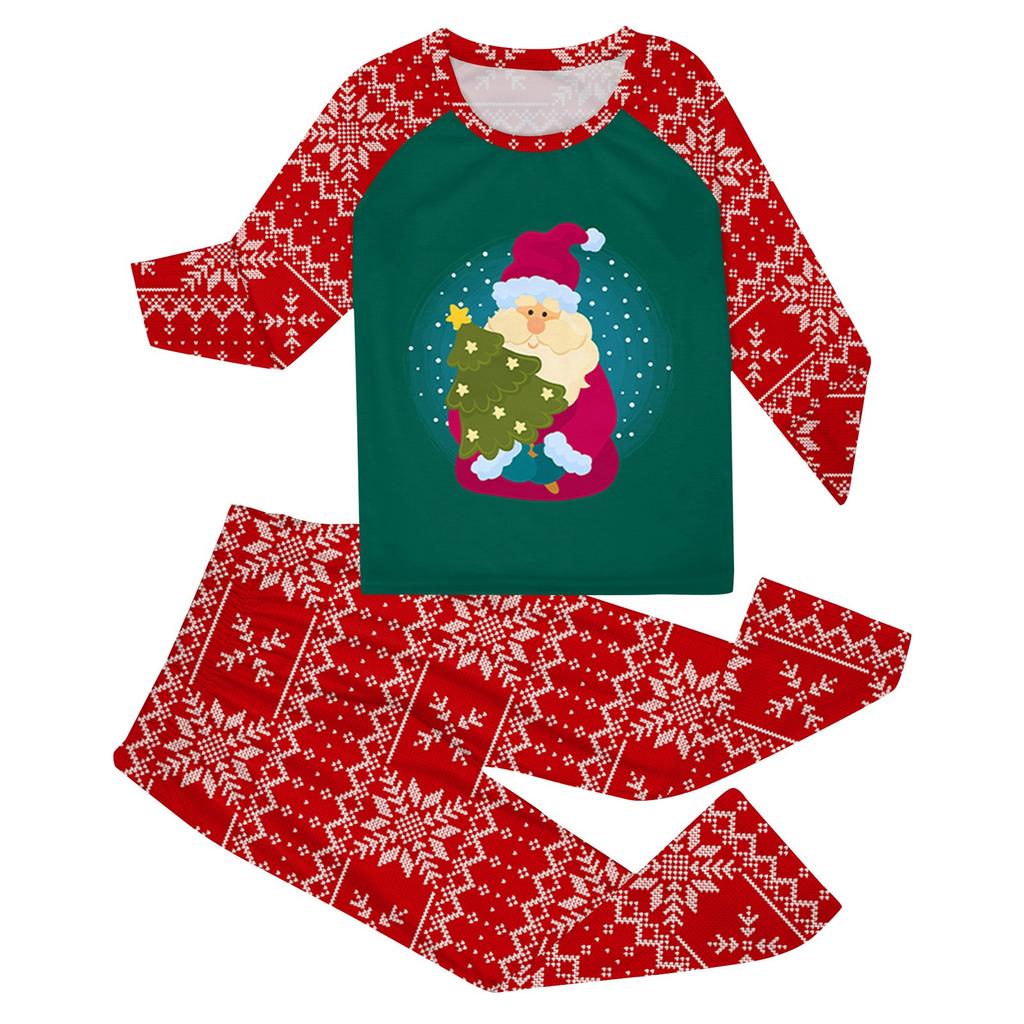 Christmas Parent Child Family Set Home Furnishings Christmas Pajamas Two Piece Set