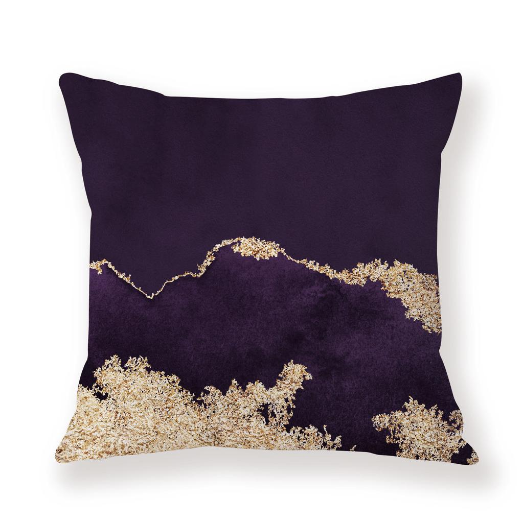 Watercolor Ins Wind Flashing Plush Pillowcase Contrasting Color Creative Model Room Decoration Pillow Car Sofa