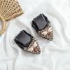 Women's Pointed Toe Rhinestone Flats - New 2026 Korean Style, Soft Leather, Versatile for All Seasons, Ideal for Work and Autumn Wear.