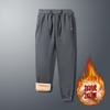 Mens Plus Size Thick Fleece Lined Jogger Pants Winter Warm Casual Sweatpants With Drawstring Waist