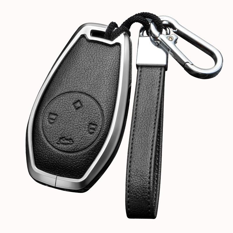 Leather Alloy Full Coverage Key Shell for Leapmotor T03/C11/C01/S01