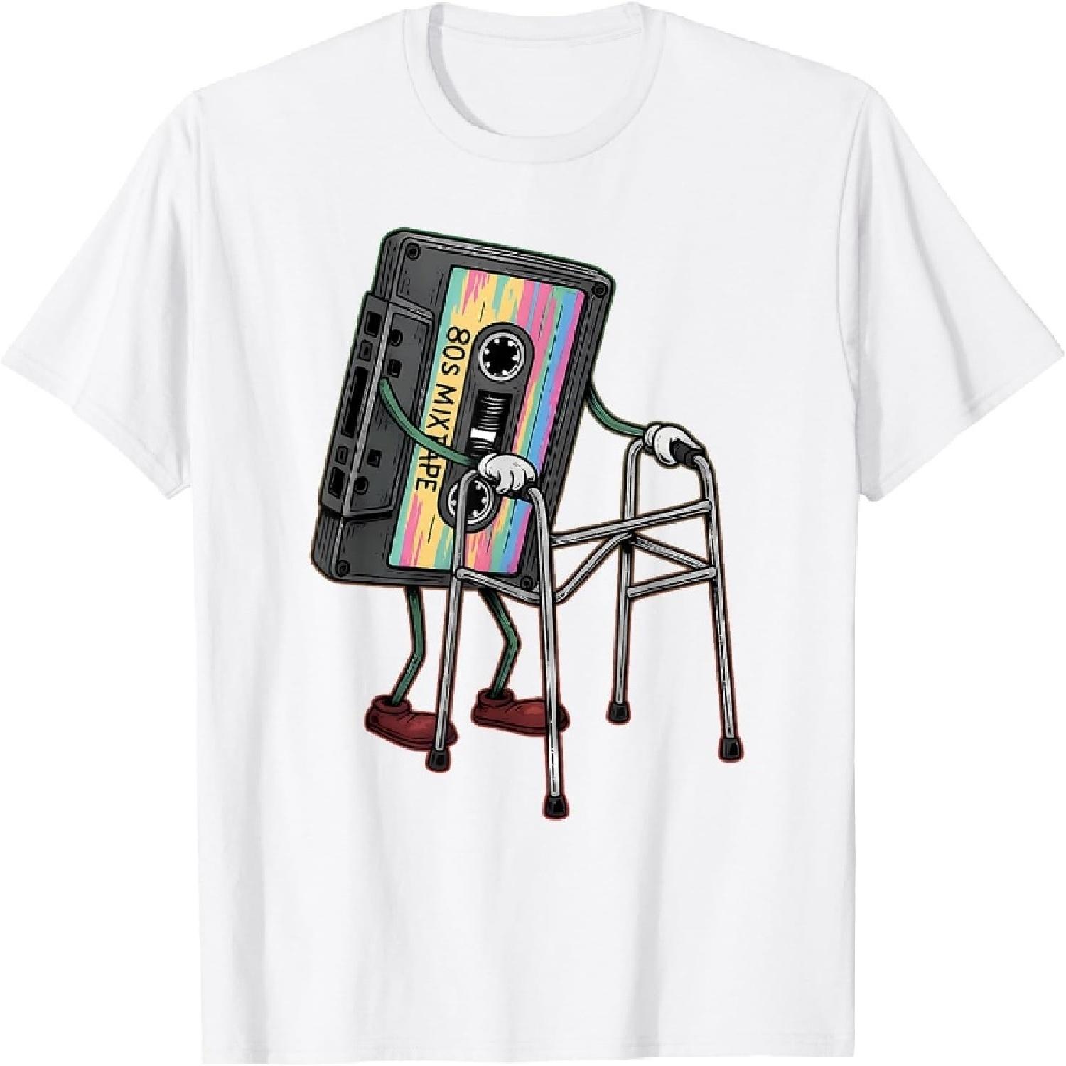 Evports Ретро Забавная Старая Кассетная Лента Ходок Никогда Не Забывай Дискету 80-х Футболка S
