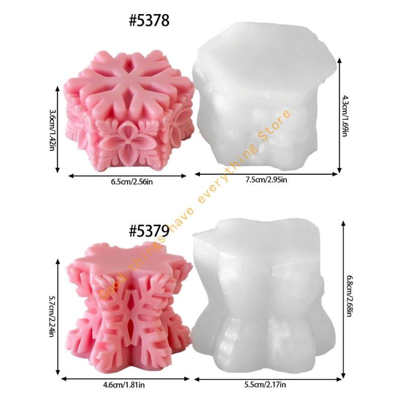 Silikonformen Schneeflocken Säulenformen Ornamentformen Epoxidharzformen Gipsformen zur Kerzenherstellung 55KF