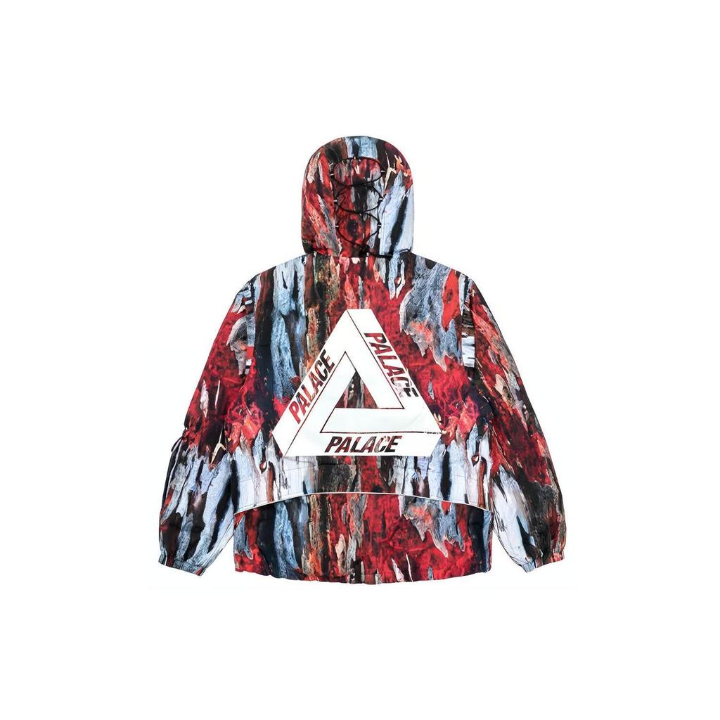 Palace FW21 Utility Jacket With Tri-Ferg Triangle Logo Print And Hood Unisex Jackets Tree-Bark P20JK006