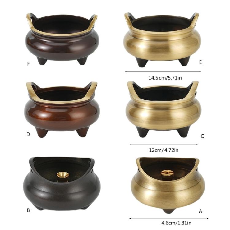 Holder Chinese Three Legs Burning Stand with Elegant Ear Handles Peace Creator Home Decoration