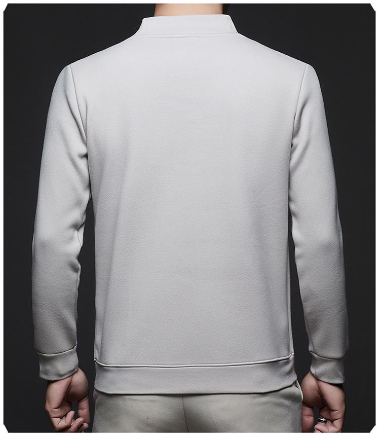 Men's High-Grade Velvet Stand Collar Hoodie - Thickened Winter Base Layer 2025