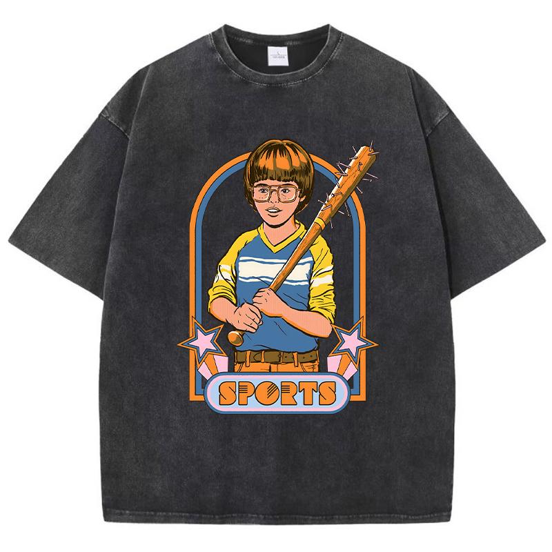 Sport Junge Druck Weibliche Waschen T-shirt Atmungsaktive Sommer T Shirt Lässige Mode Distress Kleidung Straße Baumwolle T-shirts Frauen