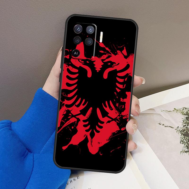 Albanian Flag Eagle Case For Oppo A5 Pro A15 A17 A57 A77 A18 A38 A58 A78 A98 A94 A74 A54 A16 A76 A96 A40 A60 A80