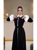 European & American 2026 Vintage College-Style Spring Long-Sleeve Waist-Cinching Dress