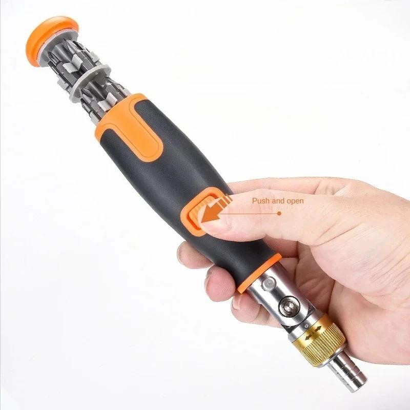 10 in 1 Household Portable Hidden Screwdriver Head Multi Angle Ratchet Corner Screwdriver Set Multi-functional Screwdriver