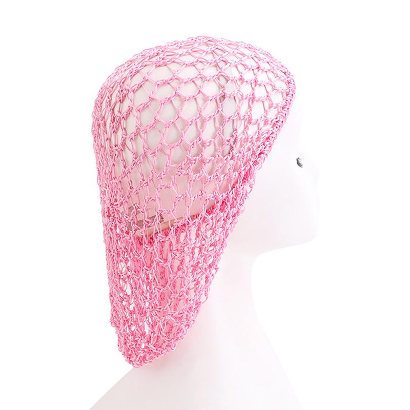 Sleeping Nightcap Turban Headwear Hair Nets Fashion Women Crochet Hair Snood Elastic Edge Long Hair Net Mesh