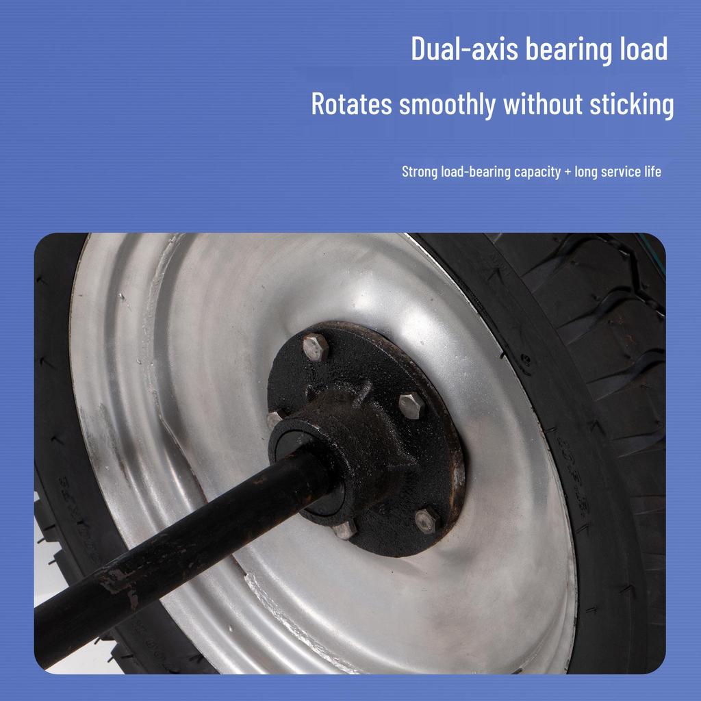 26-Inch Heavy-Duty Inflatable Tires for Two-Wheel Construction Site Wheelbarrow and Trailer Undercarriage