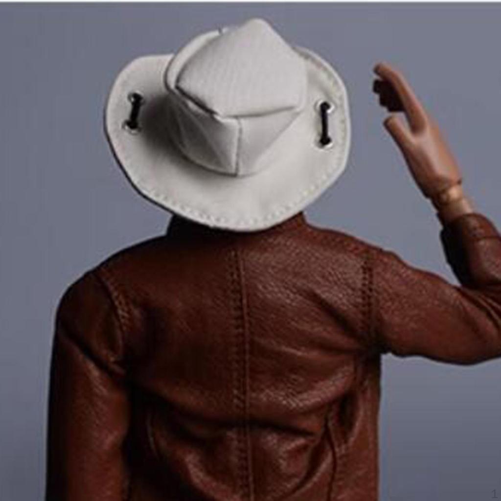 1/12 Mini Cowboy Hat Action Figure Props Model Doll Toy Western Decorative