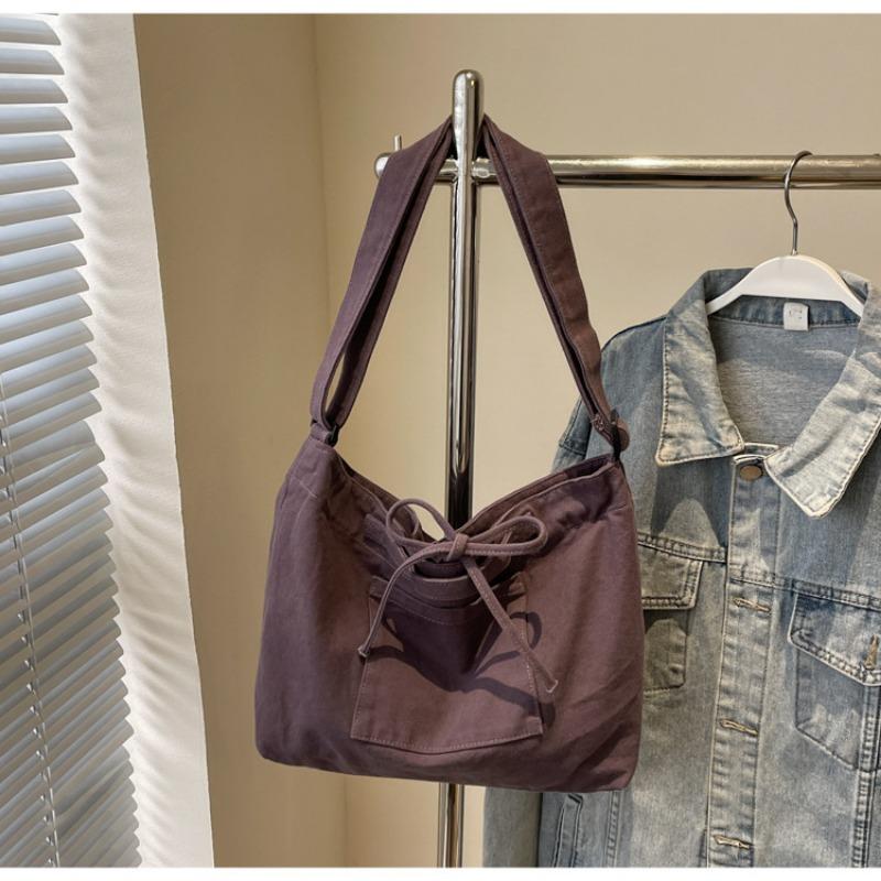 Canvas bag women's large-capacity new casual shoulder messenger bag versatile summer premium tote bag