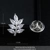 Stylish Men's Leaf Brooch: Luxury Micro-Paved Zirconia Lapel Pin & Anti-Exposure Button for Women